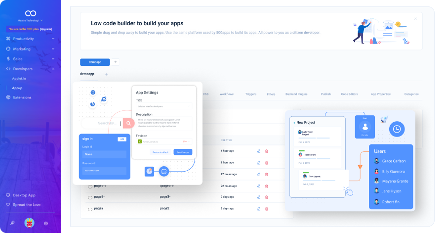 app maker leave note