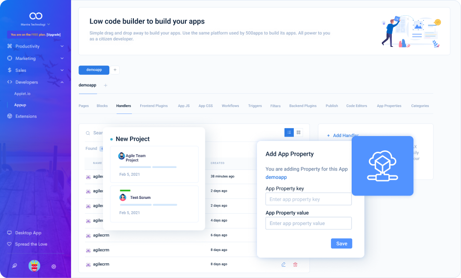 build your own app leave note