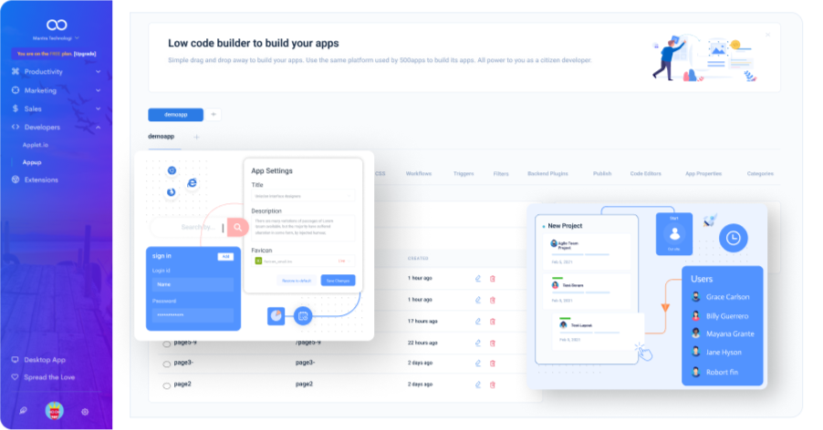 web application development leave note